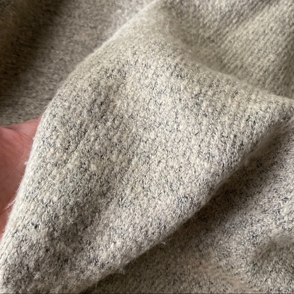 🍂 LOVE YOUR CLOTHES FAUX FUR OATMEAL KNIT PONCHO  CARDIGAN SWEATER! - Picture 9 of 11